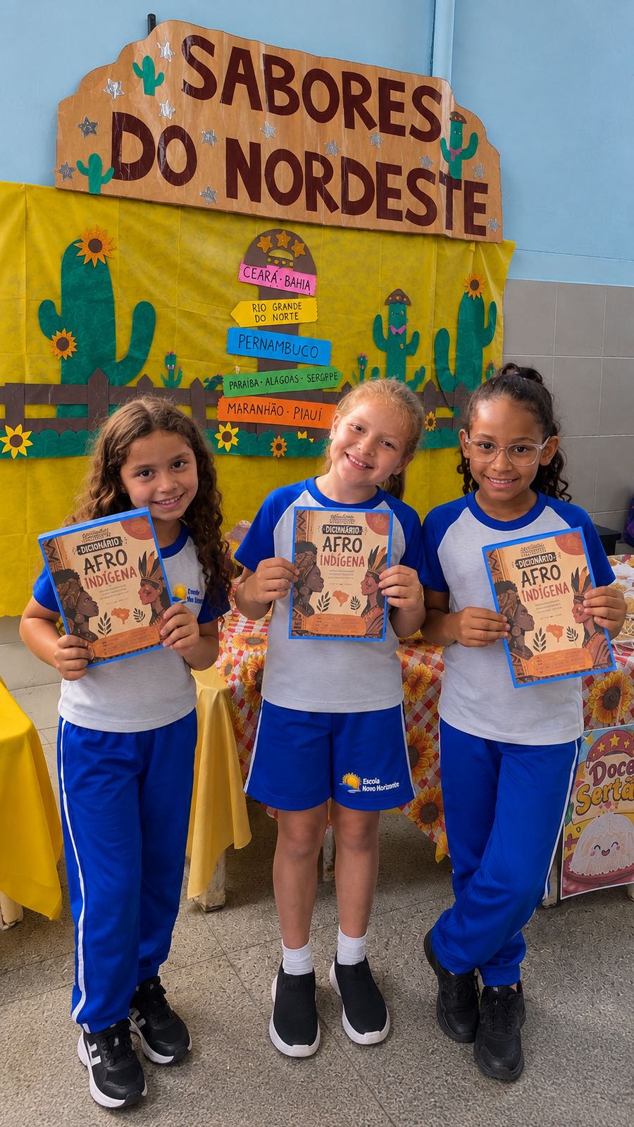 Alunos do Fundamental I na Escola Novo Horizonte