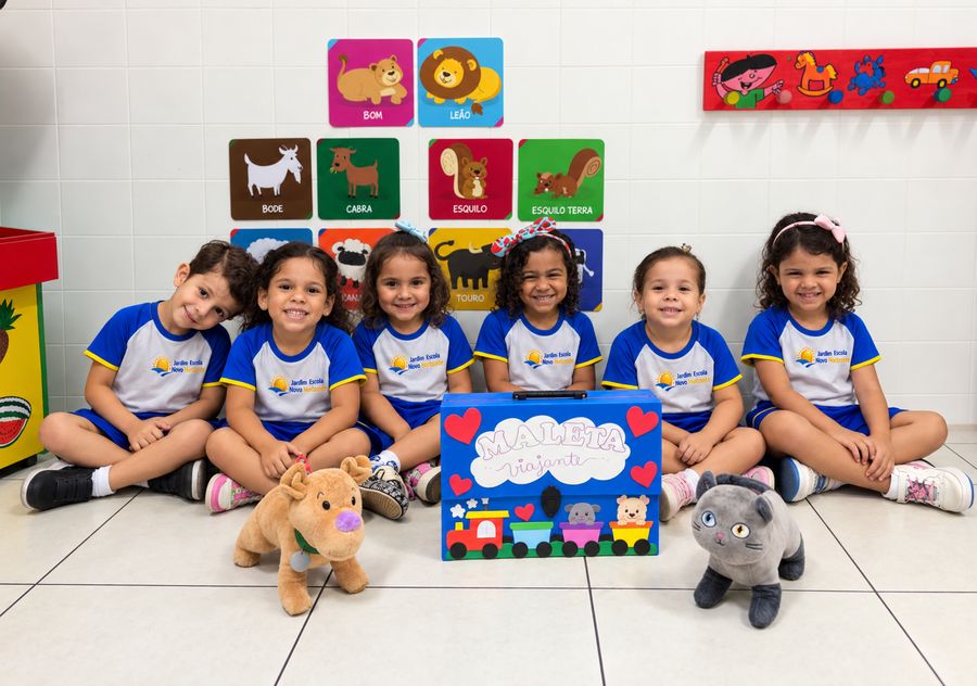 Alunos da Educação Infantil na Escola Novo Horizonte