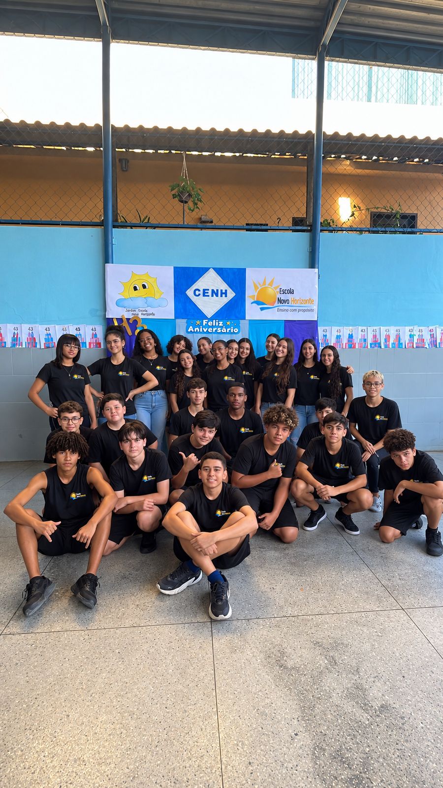 Alunos do Ensino Médio na Escola Novo Horizonte